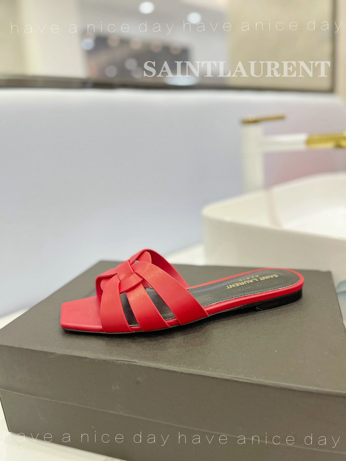 Saint Laurent Leather Slippers SDY072605