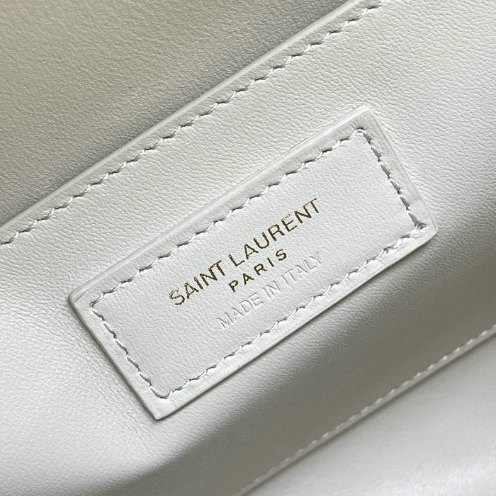Saint Laurent Manhattan Shoulder Bag White 579271