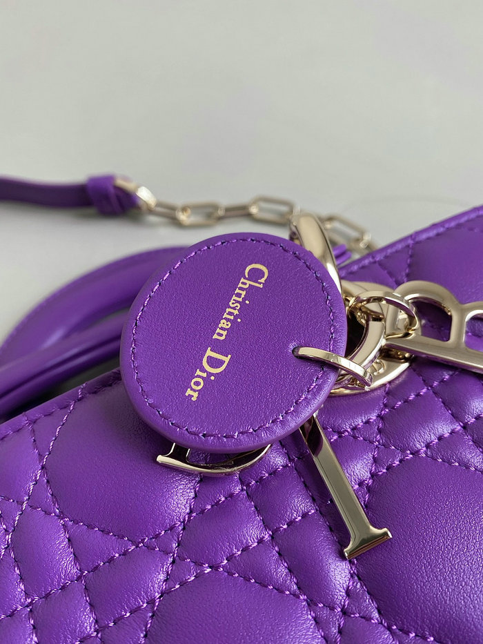 Small Dior Or Lady D-Joy Bag Purple D3380