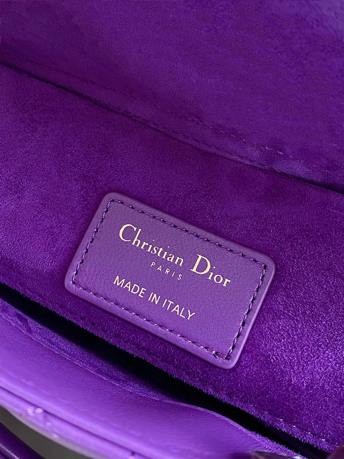 Small Dior Or Lady D-Joy Bag Purple D3380