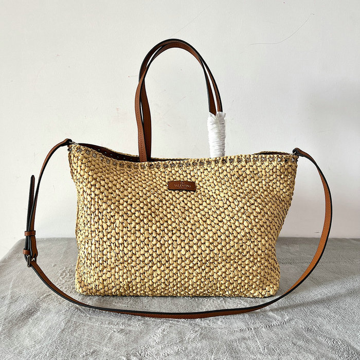 Valentino Garavani Raffia Tote Bag Beige V22017