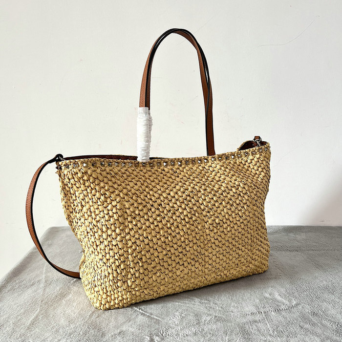 Valentino Garavani Raffia Tote Bag Beige V22017