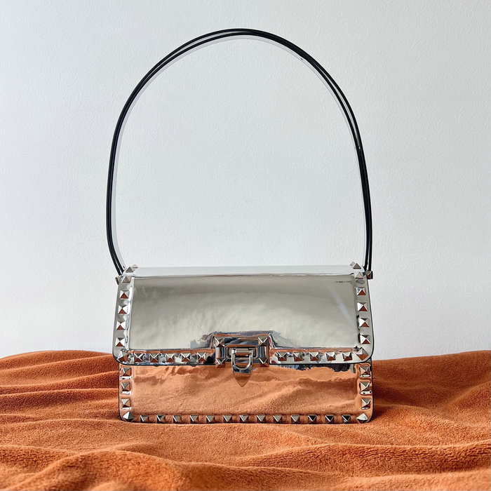 Valentino Garavani Rockstud23 Shoulder Bag Silver V0311