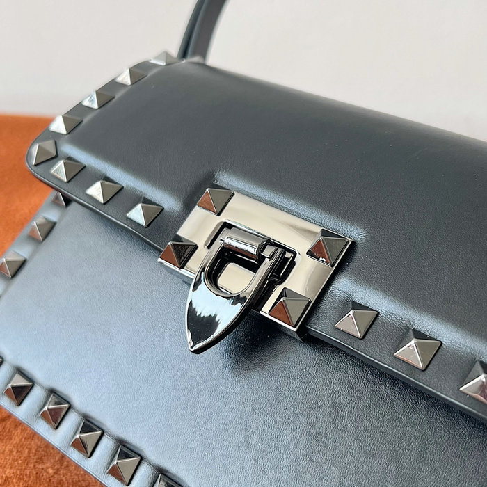 Valentino Garavani Small Rockstud23 Shoulder Bag with Black Hardware V0312