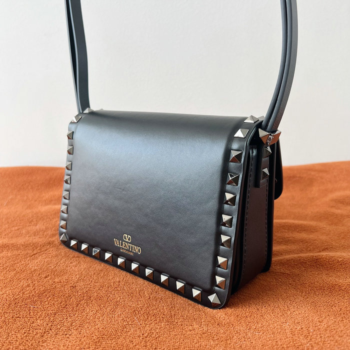 Valentino Garavani Small Rockstud23 Shoulder Bag with Black Hardware V0312