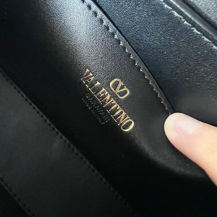 Valentino Garavani Small Rockstud23 Shoulder Bag with Black Hardware V0312