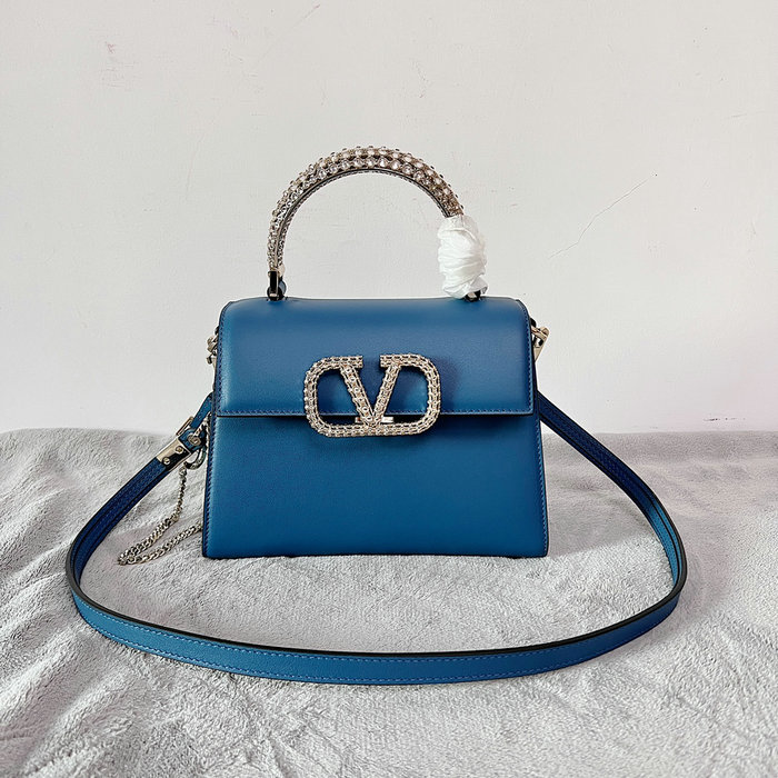 Valentino Small VSling crystal embellished Handbag Blue V2628