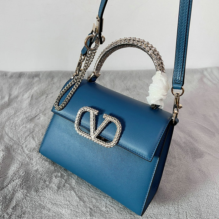 Valentino Small VSling crystal embellished Handbag Blue V2628