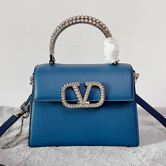 Valentino Small VSling crystal embellished Handbag Blue V2628