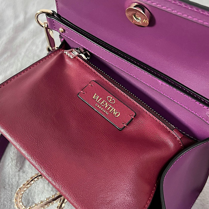 Valentino Small VSling crystal embellished Handbag Purple V2628
