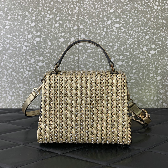 Valentino Small Vsling Handbag Light Gold V0066