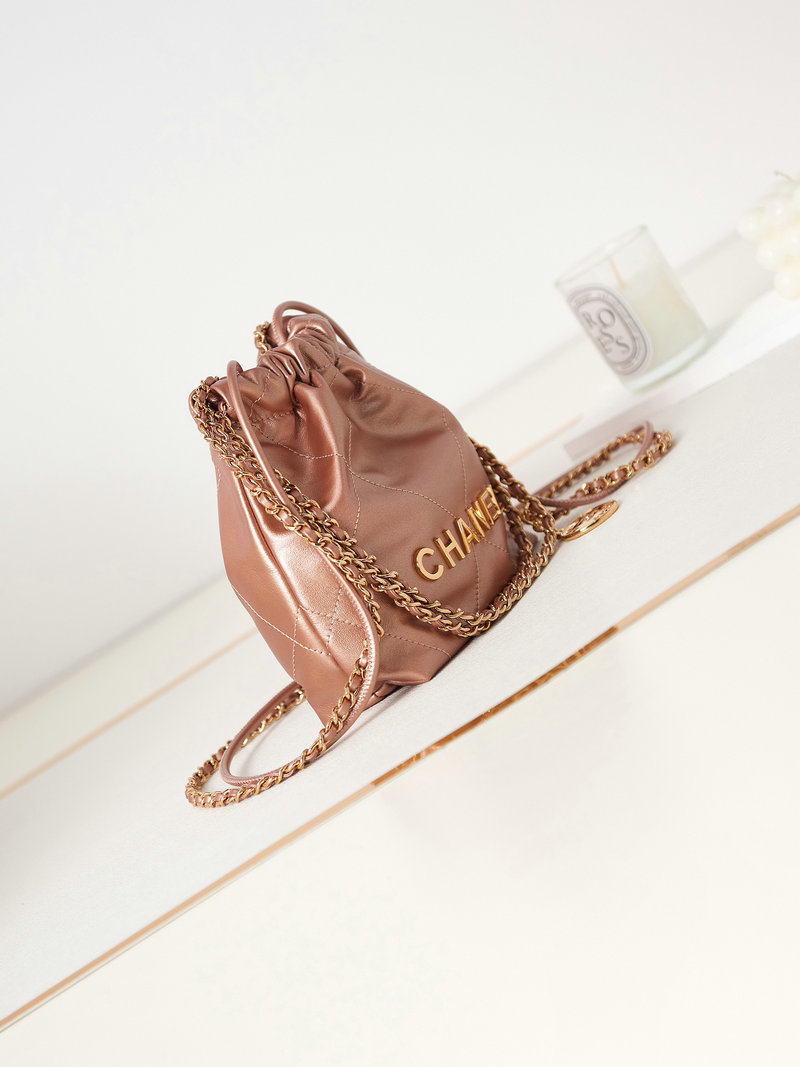 Chanel 22 Mini Handbag Brown AS3980