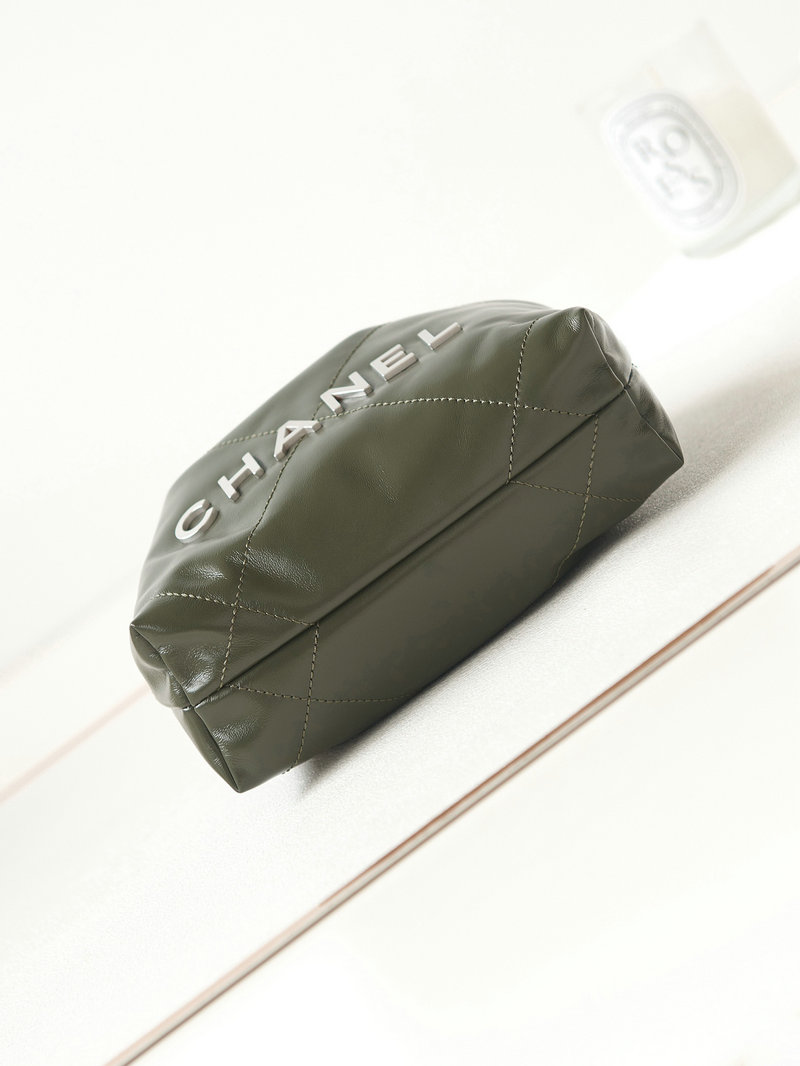 Chanel 22 Mini Handbag Dark Green AS3980