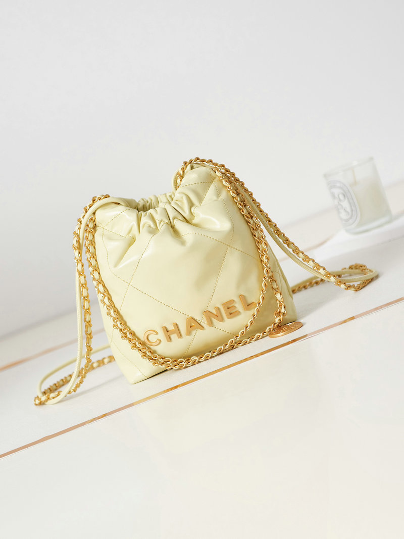 Chanel 22 Mini Handbag Yellow AS3980