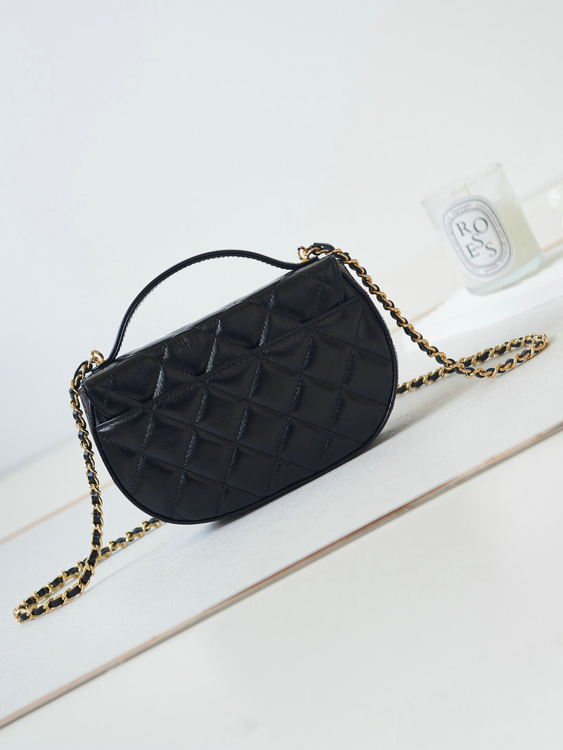 Chanel Calfskin Saddle Bag with Chain AP3367