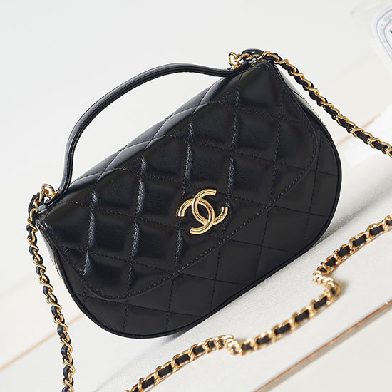 Chanel Calfskin Saddle Bag with Chain AP3367