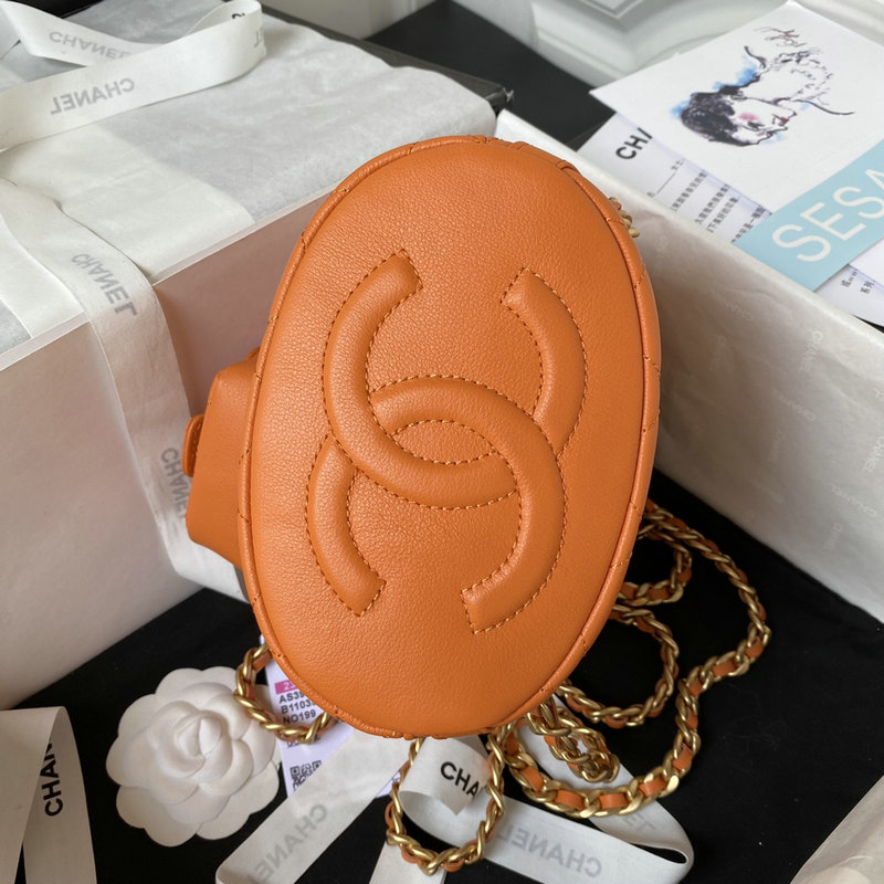 Chanel Calfskin Small Backpack Orange AS3947