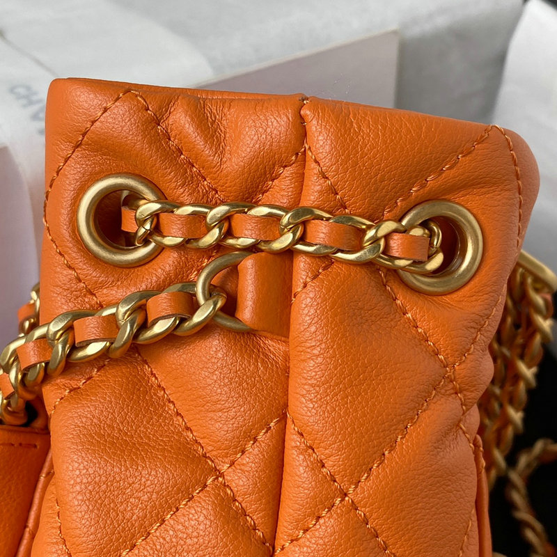 Chanel Calfskin Small Backpack Orange AS3947