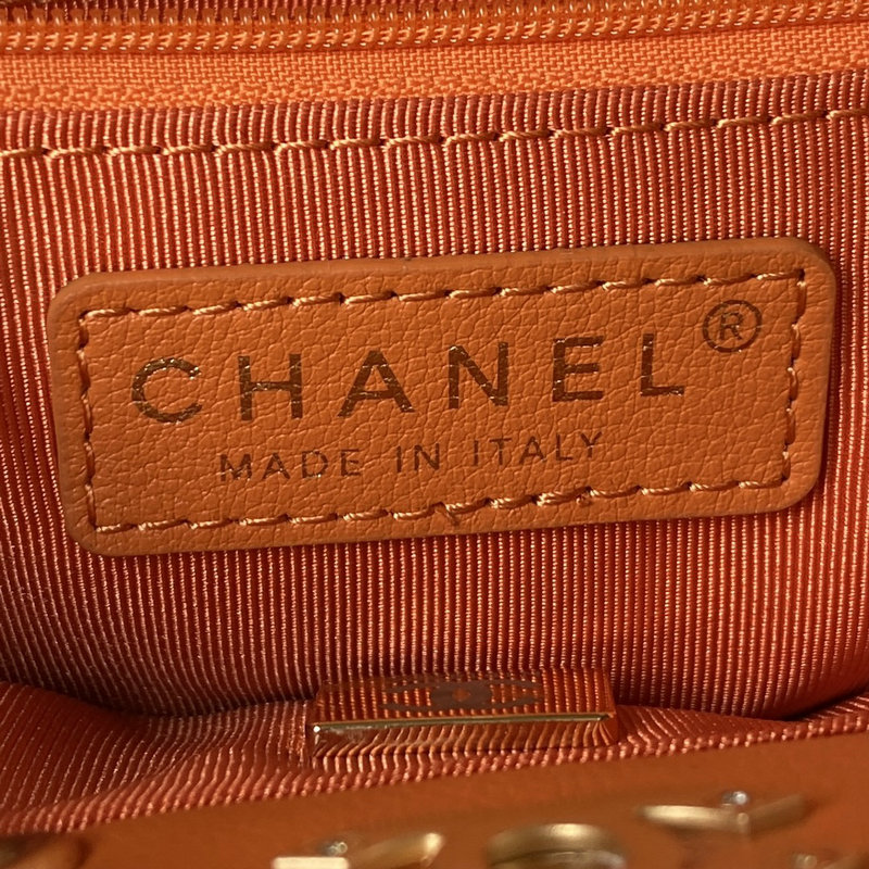 Chanel Calfskin Small Backpack Orange AS3947