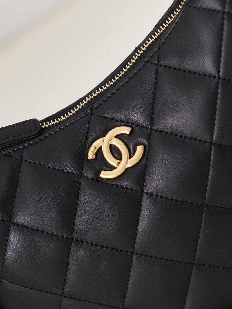 Chanel Hobo Handbag Black AS4220