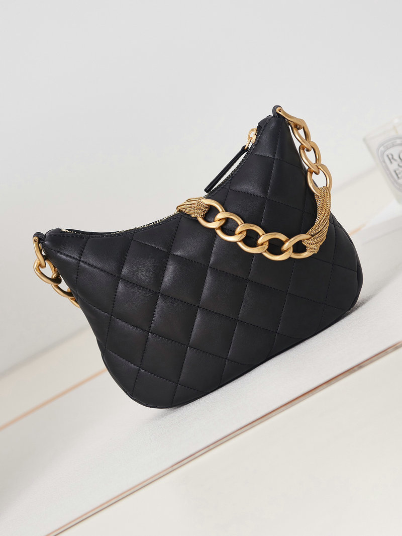 Chanel Hobo Handbag Black AS4220