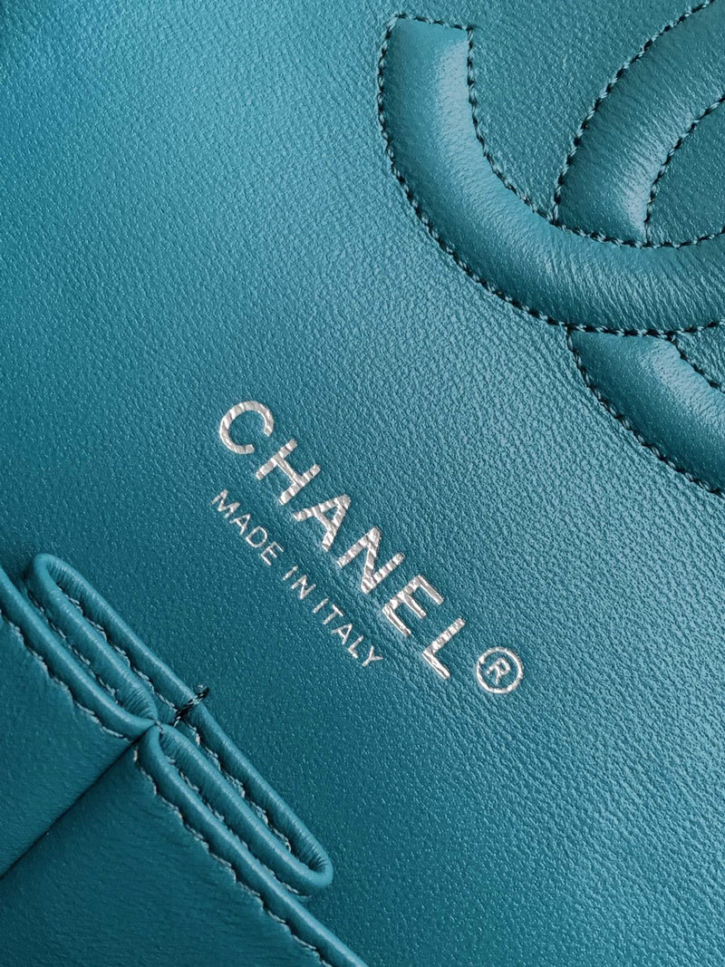 Medium Chanel Tweed Flap Bag Green AS2325