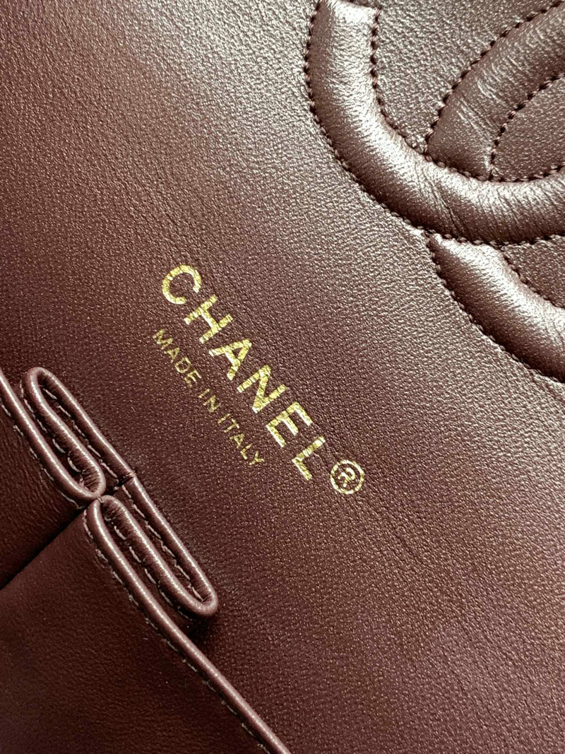 Medium Chanel Tweed Flap Bag Orange AS2325