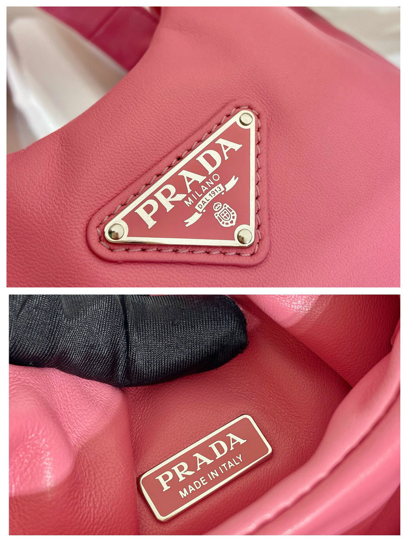 Medium padded Prada Soft nappa leather bag Pink 1BG413
