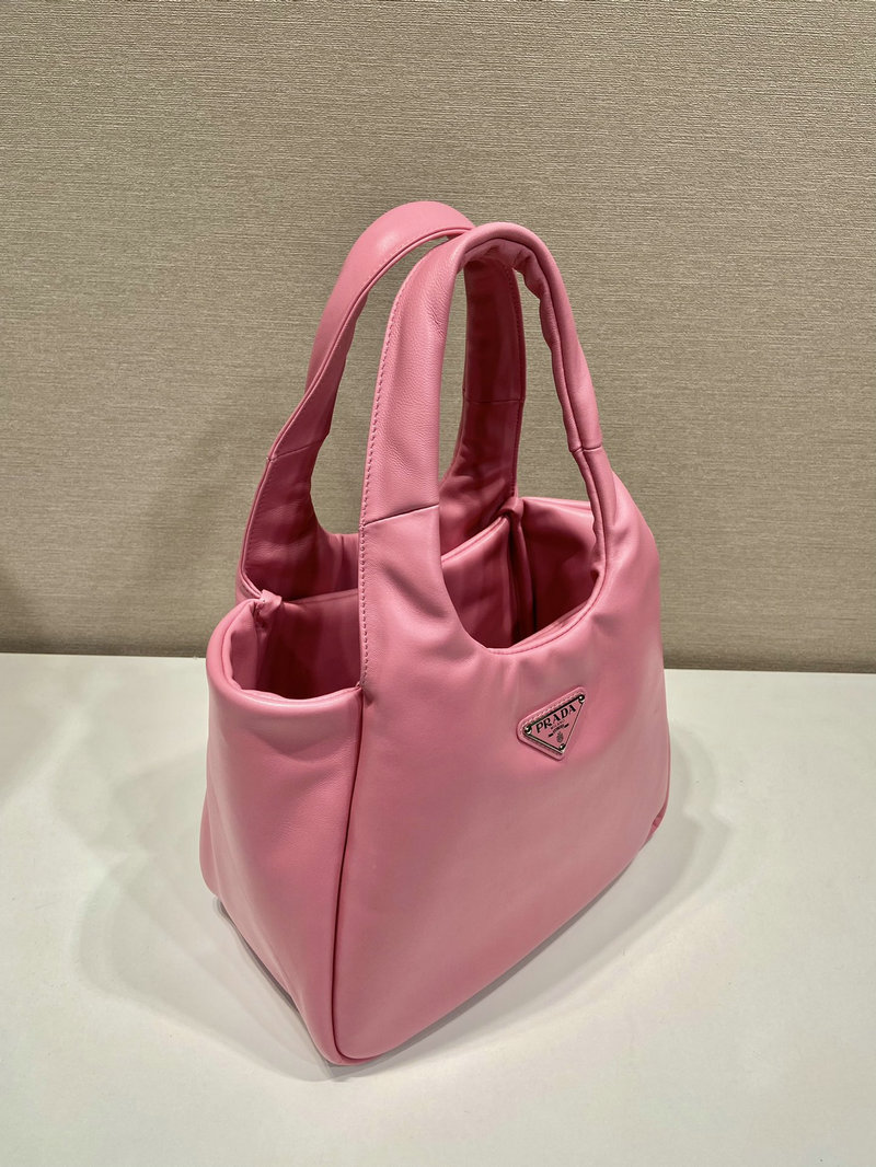 Medium padded Prada Soft nappa leather bag Pink 1BG413