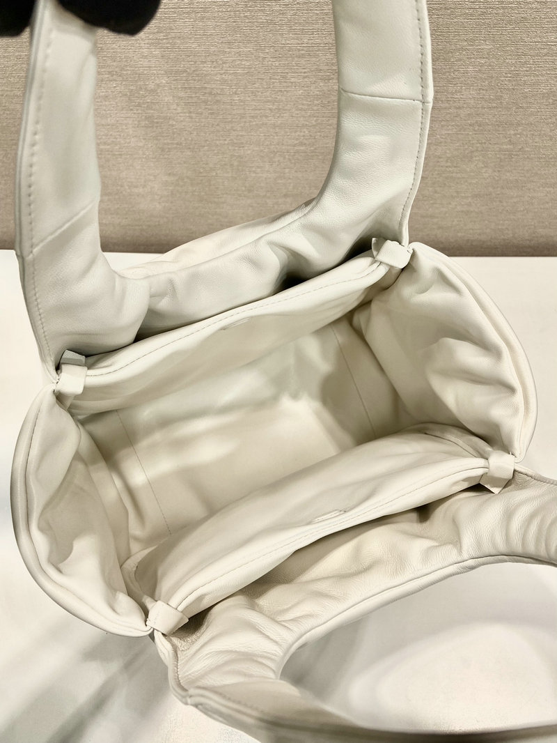 Medium padded Prada Soft nappa leather bag White 1BG413