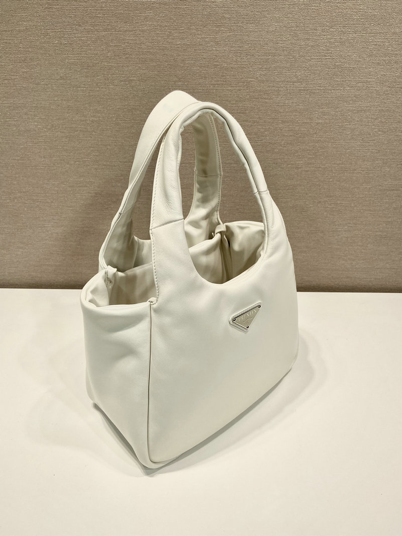 Medium padded Prada Soft nappa leather bag White 1BG413