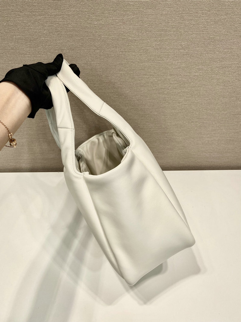 Medium padded Prada Soft nappa leather bag White 1BG413