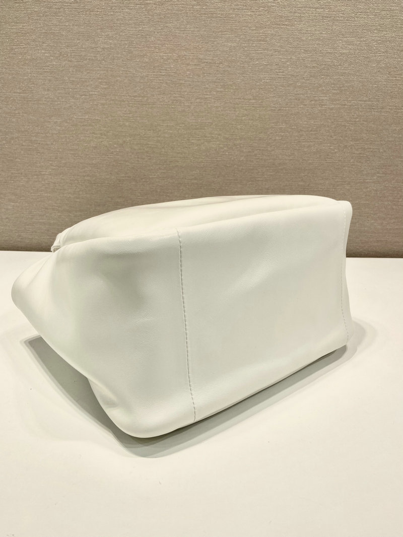 Medium padded Prada Soft nappa leather bag White 1BG413