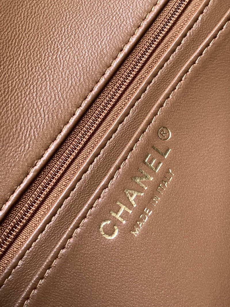 Small Chanel Tweed Flap Bag Brown AS2320