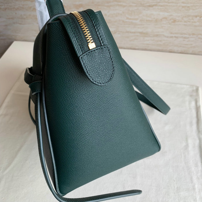 Celine Grained Calfskin Belt Bag Dark Green CB202428