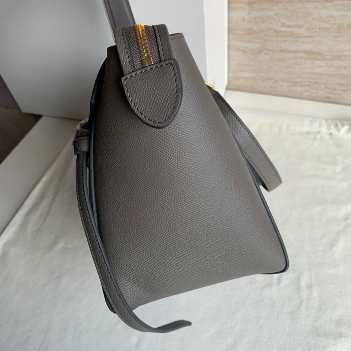 Celine Grained Calfskin Belt Bag Dark Grey CB202428