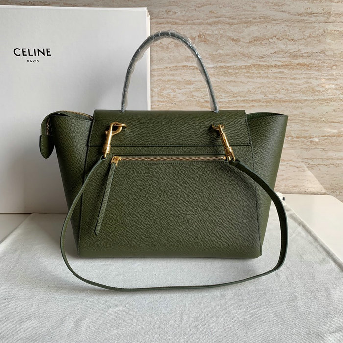 Celine Grained Calfskin Belt Bag Olive CB202428