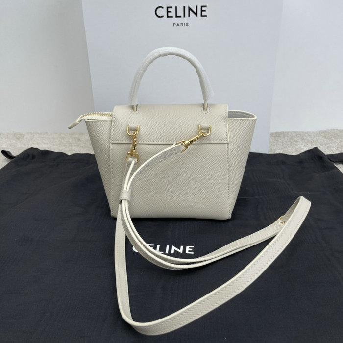 Celine Grained Calfskin Belt Bag White CB202428
