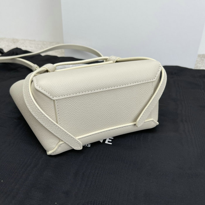 Celine Grained Calfskin Belt Bag White CB202428