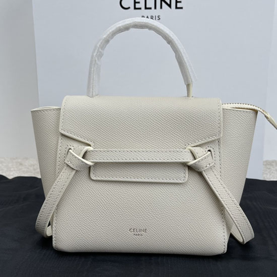 Celine Grained Calfskin Belt Bag White CB202428