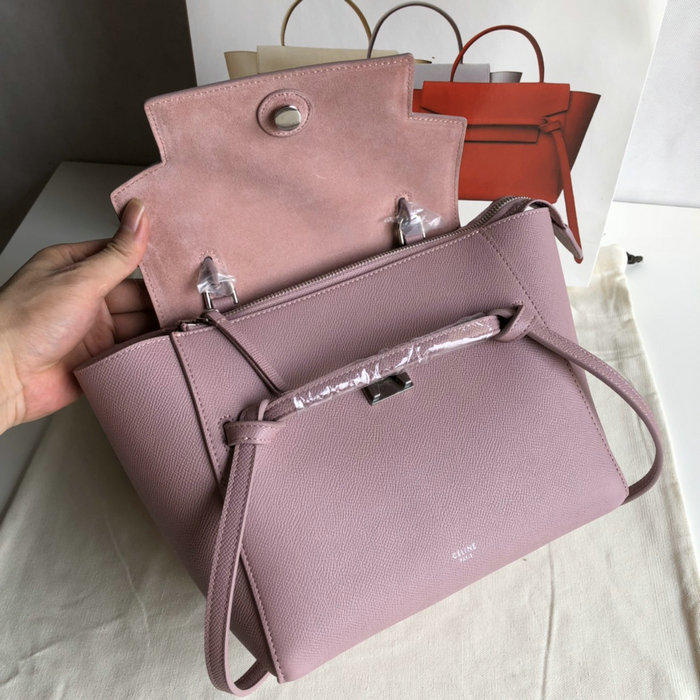 Celine Grained Calfskin Micro Belt Bag Pink CB24