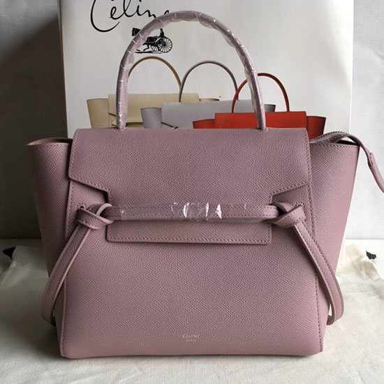 Celine Grained Calfskin Micro Belt Bag Pink CB24