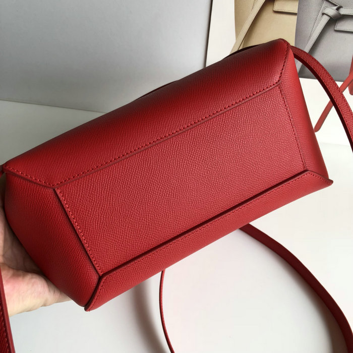Celine Grained Calfskin Micro Belt Bag Red CB24