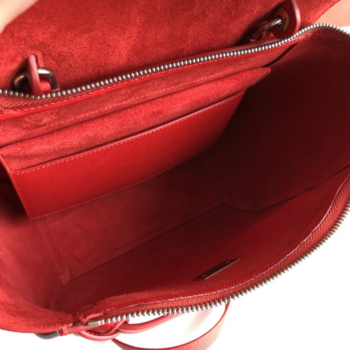 Celine Grained Calfskin Micro Belt Bag Red CB24