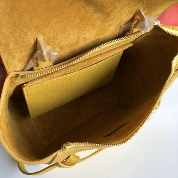 Celine Grained Calfskin Micro Belt Bag Yellow CB24
