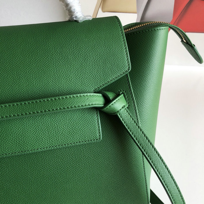 Celine Grained Calfskin Mini Belt Bag Green CB28