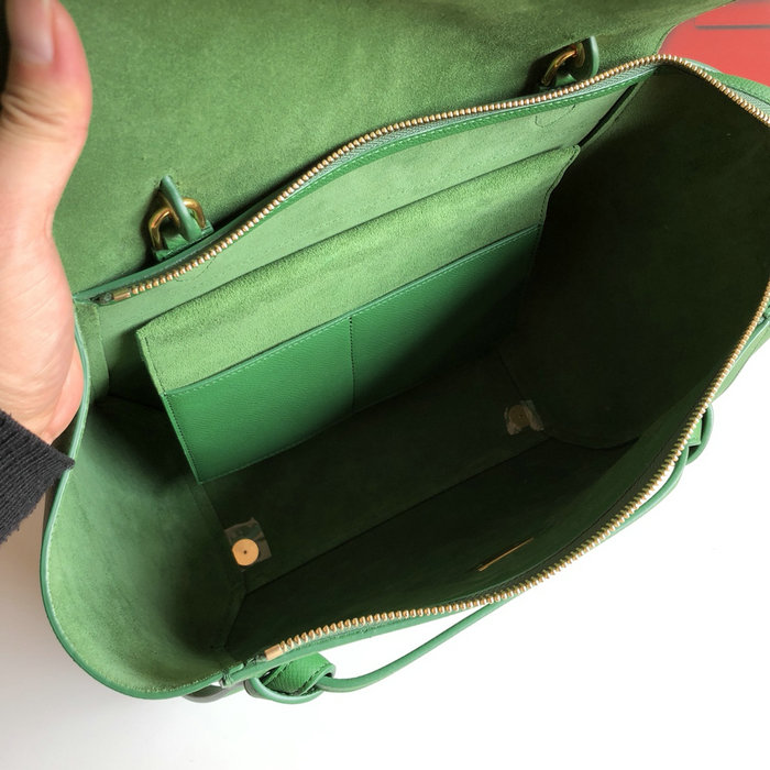 Celine Grained Calfskin Mini Belt Bag Green CB28