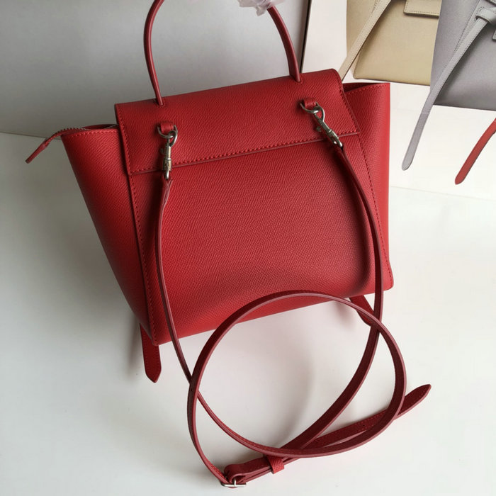 Celine Grained Calfskin Nano Belt Bag Red CB20