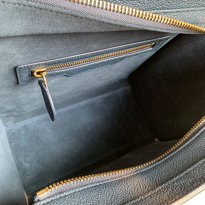 Celine Luggage Bag in Drummed Calfskin Blue CE0805