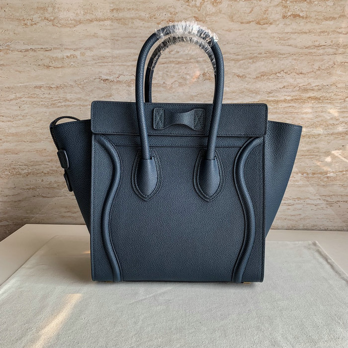 Celine Luggage Bag in Drummed Calfskin Blue CE0805